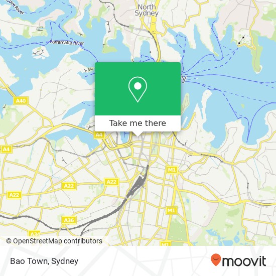 Mapa Bao Town, Clarence St Sydney NSW 2000