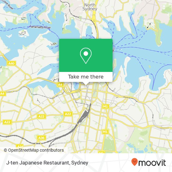 J-ten Japanese Restaurant, 119-123 York St Sydney NSW 2000 map