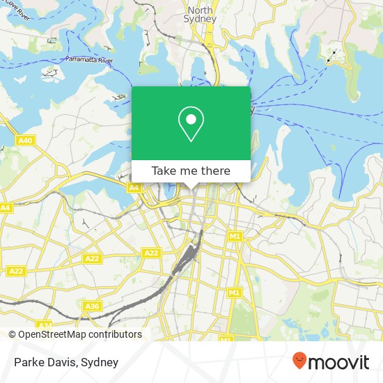 Mapa Parke Davis, 125 York St Sydney NSW 2000