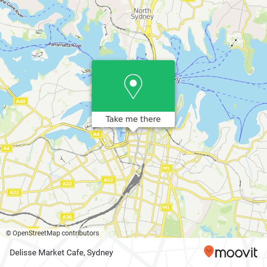 Mapa Delisse Market Cafe, 235 Clarence St Sydney NSW 2000