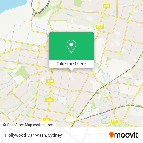 Mapa Hollywood Car Wash