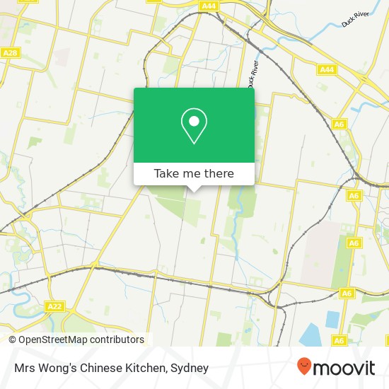 Mrs Wong's Chinese Kitchen, Strickland Rd Guildford NSW 2161 map