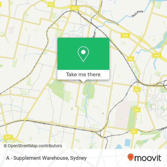 A - Supplement Warehouse, 46 Wellington Rd South Granville NSW 2142 map