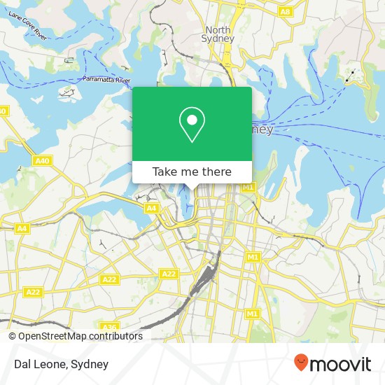 Mapa Dal Leone, 32 Lime St Sydney NSW 2000