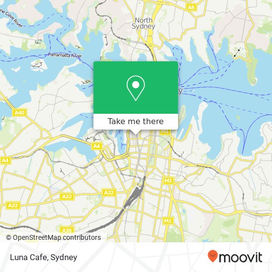 Luna Cafe, 65 York St Sydney NSW 2000 map