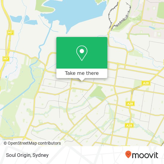 Mapa Soul Origin, Prairiewood NSW 2176