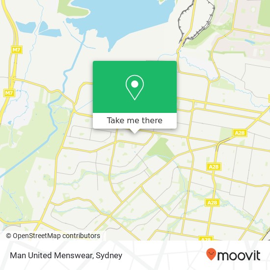 Man United Menswear, Prairiewood NSW 2176 map