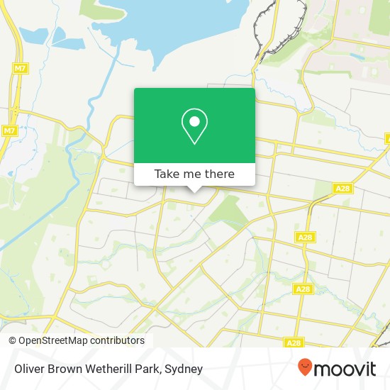 Mapa Oliver Brown Wetherill Park, Prairiewood NSW 2176