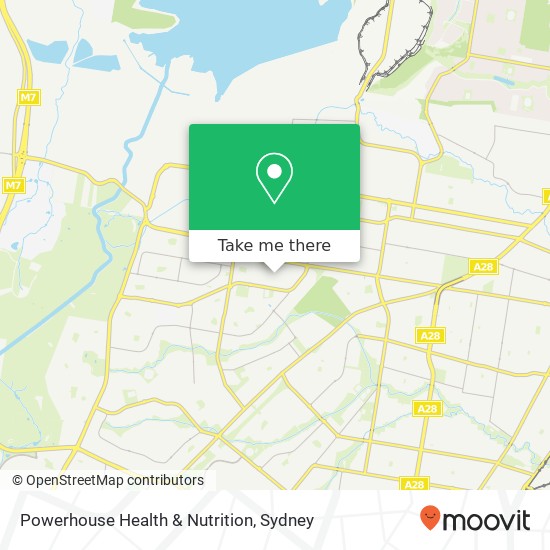 Mapa Powerhouse Health & Nutrition, 561-583 Polding St Prairiewood NSW 2176