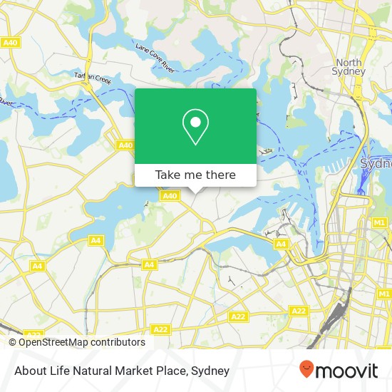 Mapa About Life Natural Market Place, 605 Darling St Rozelle NSW 2039