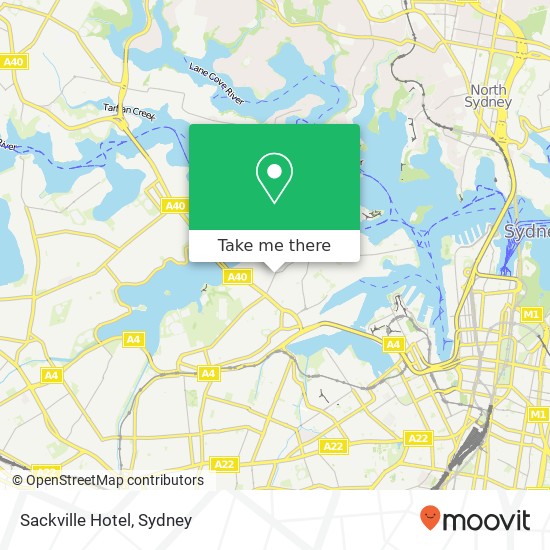 Mapa Sackville Hotel