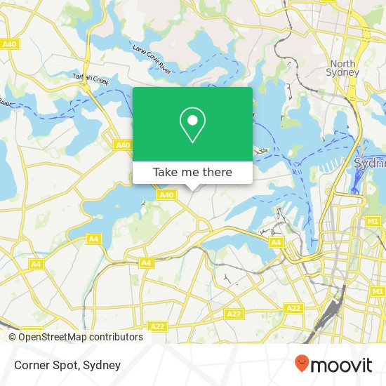 Mapa Corner Spot, 570 Darling St Rozelle NSW 2039