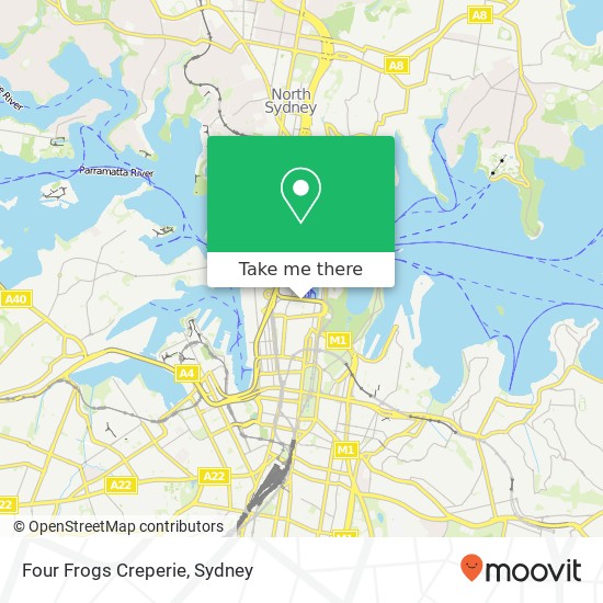 Four Frogs Creperie, Alfred St Sydney NSW 2000 map