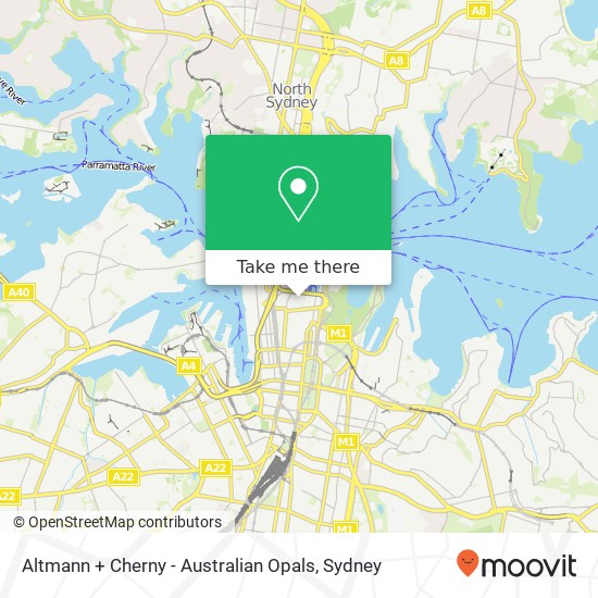 Altmann + Cherny - Australian Opals, 18-22 Pitt St Sydney NSW 2000 map