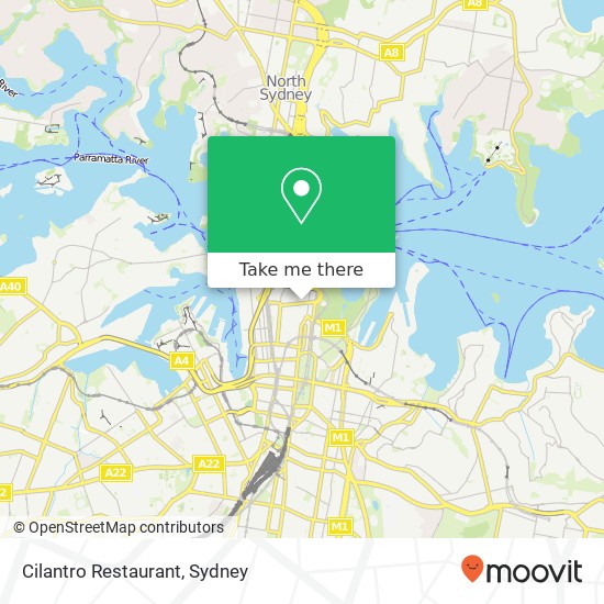 Cilantro Restaurant, 44A Bridge St Sydney NSW 2000 map