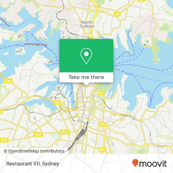 Restaurant VII, Bridge St Sydney NSW 2000 map