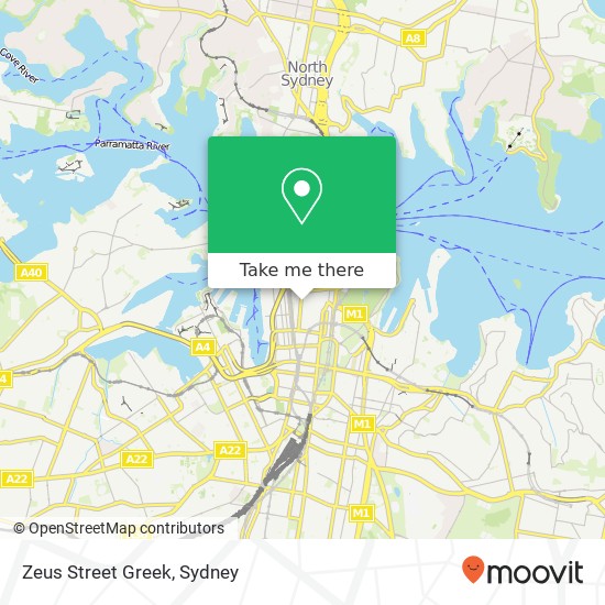 Mapa Zeus Street Greek, 264 George St Sydney NSW 2000