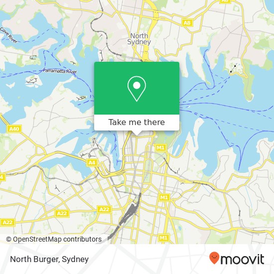 Mapa North Burger, 2 Bridge St Sydney NSW 2000