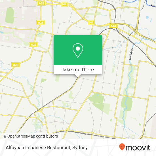 Alfayhaa Lebanese Restaurant, 310 Railway Ter Guildford NSW 2161 map