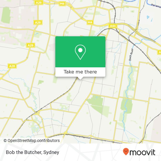 Mapa Bob the Butcher, 282 Guildford Rd Guildford NSW 2161