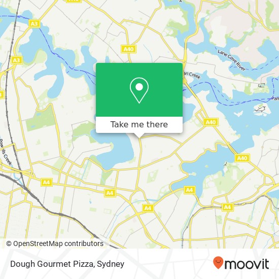 Mapa Dough Gourmet Pizza, 308 Great North Rd Wareemba NSW 2046