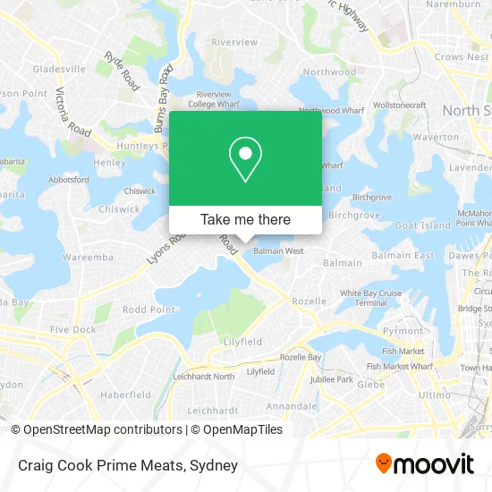 Craig Cook Prime Meats map