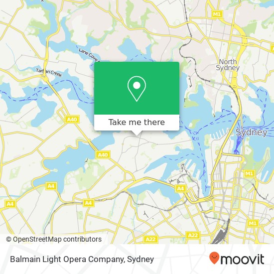 Mapa Balmain Light Opera Company