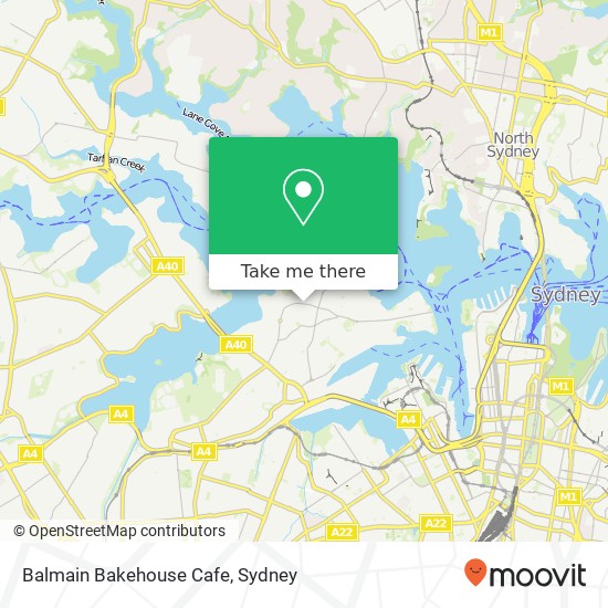 Balmain Bakehouse Cafe, 382 Darling St Balmain NSW 2041 map