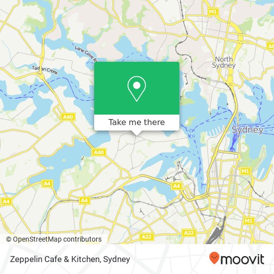 Zeppelin Cafe & Kitchen, 354 Darling St Balmain NSW 2041 map