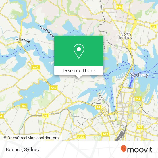 Bounce, 1 College St Balmain NSW 2041 map