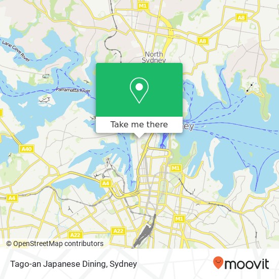 Mapa Tago-an Japanese Dining, 25 Kent St Millers Point NSW 2000