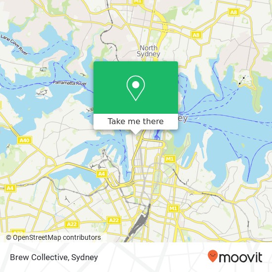 Brew Collective, Kent St Millers Point NSW 2000 map
