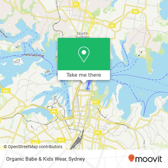 Organic Babe & Kids Wear, 65 George St The Rocks NSW 2000 map