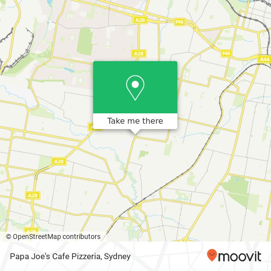 Mapa Papa Joe's Cafe Pizzeria, Fairfield Rd Guildford West NSW 2161