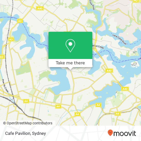 Cafe Pavilion, 378 Great North Rd Abbotsford NSW 2046 map