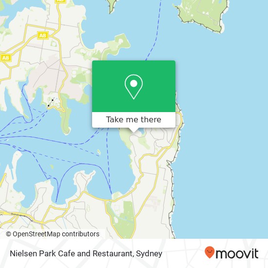Nielsen Park Cafe and Restaurant, 1 Greycliffe Ave Vaucluse NSW 2030 map