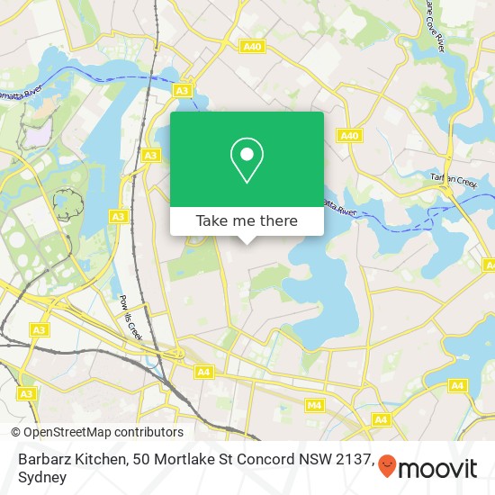 Barbarz Kitchen, 50 Mortlake St Concord NSW 2137 map