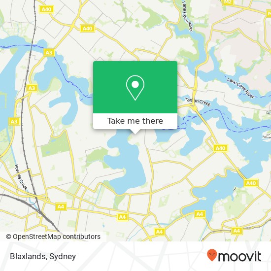 Mapa Blaxlands, Hunter St Abbotsford NSW 2046