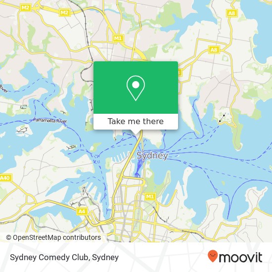 Mapa Sydney Comedy Club