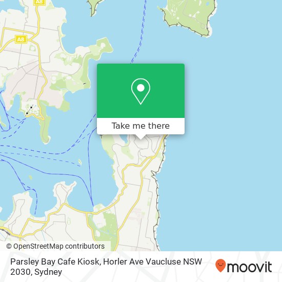Parsley Bay Cafe Kiosk, Horler Ave Vaucluse NSW 2030 map