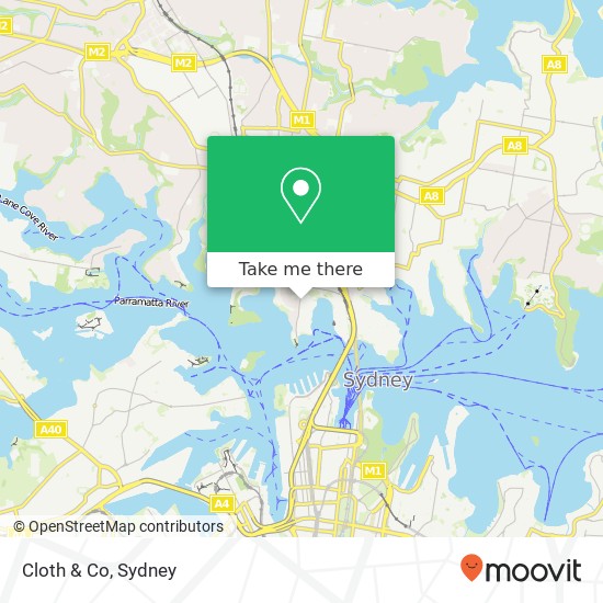 Cloth & Co, 125 Blues Point Rd McMahons Point NSW 2060 map
