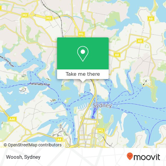 Mapa Woosh, 11 King George St Lavender Bay NSW 2060