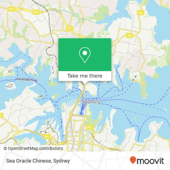 Mapa Sea Oracle Chinese, 12 Fitzroy St Kirribilli NSW 2061