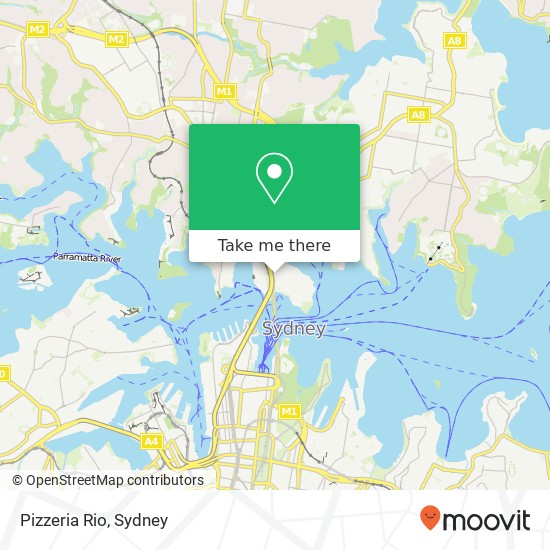 Pizzeria Rio, 12 Fitzroy St Kirribilli NSW 2061 map