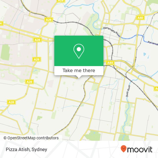 Mapa Pizza Atish, Merrylands Rd Merrylands NSW 2160
