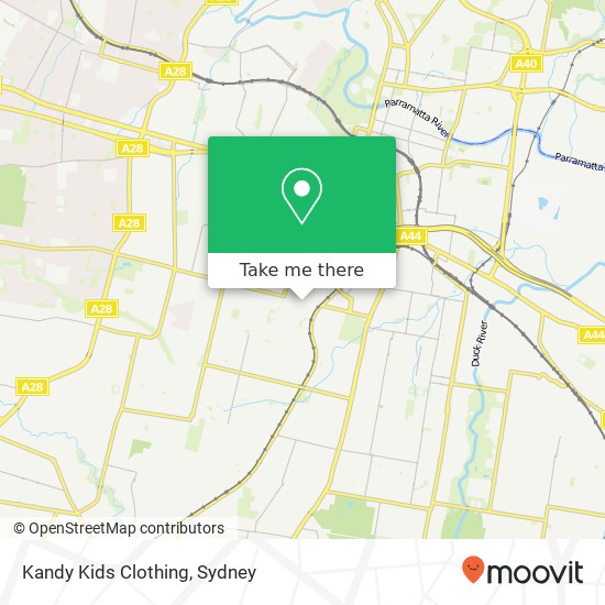 Mapa Kandy Kids Clothing, 194 Merrylands Rd Merrylands NSW 2160