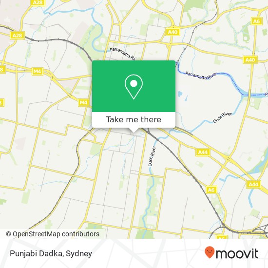 Mapa Punjabi Dadka, 103 South St Granville NSW 2142