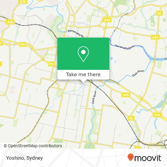 Mapa Yoshino, South St Granville NSW 2142