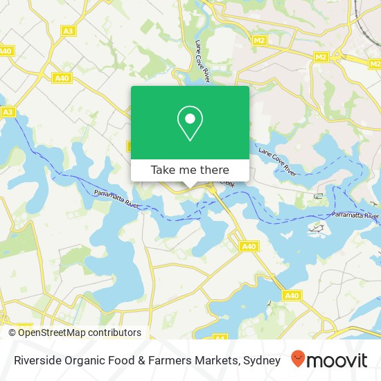 Riverside Organic Food & Farmers Markets, Huntleys Point NSW 2111 map