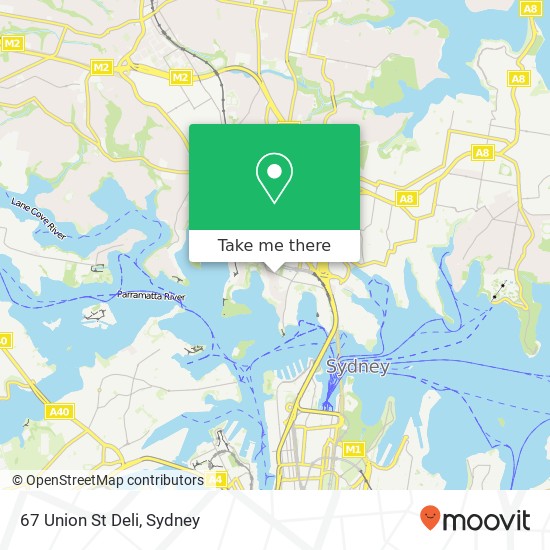 67 Union St Deli, 67 Union St McMahons Point NSW 2060 map